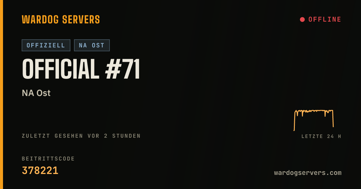 Live-Statusbanner für Official #71