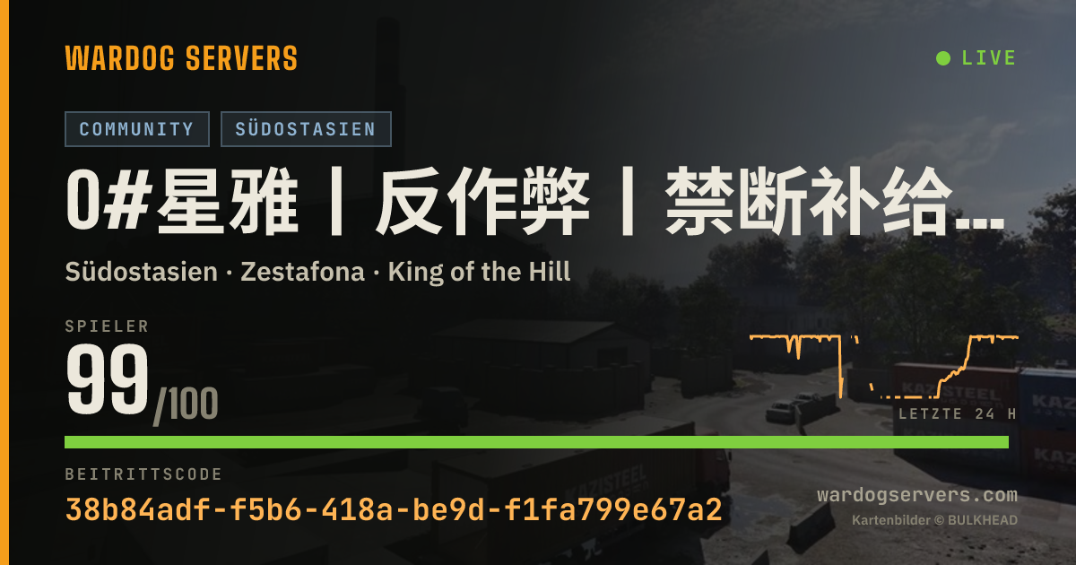 Live-Statusbanner für 0#星雅丨反作弊丨禁断补给车/榴弹/武直丨Q群:1127279927