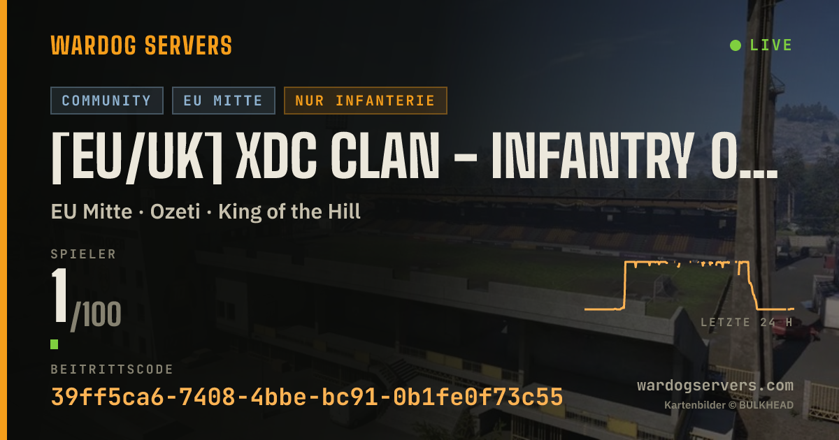 Live-Statusbanner für [EU/UK] XDC CLAN - INFANTRY ONLY