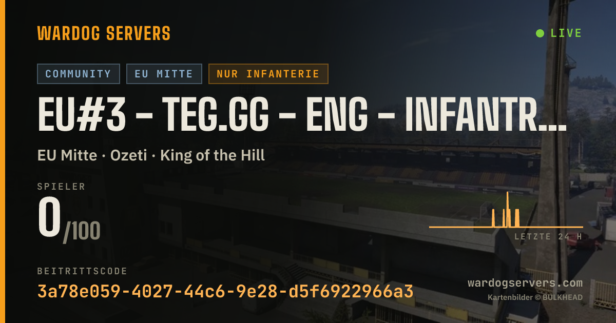 Live-Statusbanner für EU#3 - TEG.gg - ENG - Infantry mode - The Employed Gamers