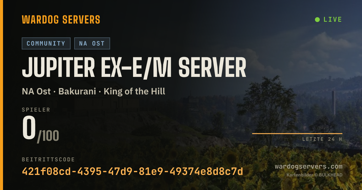 Live-Statusbanner für Jupiter EX-E/M Server