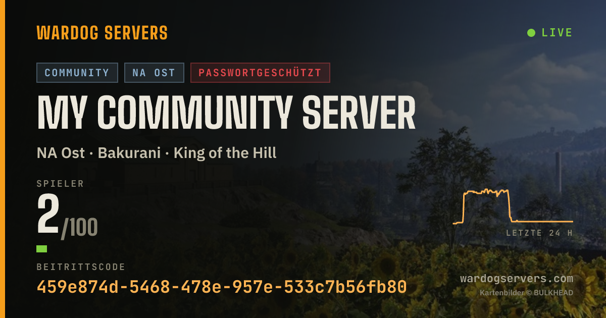 Live-Statusbanner für My Community Server