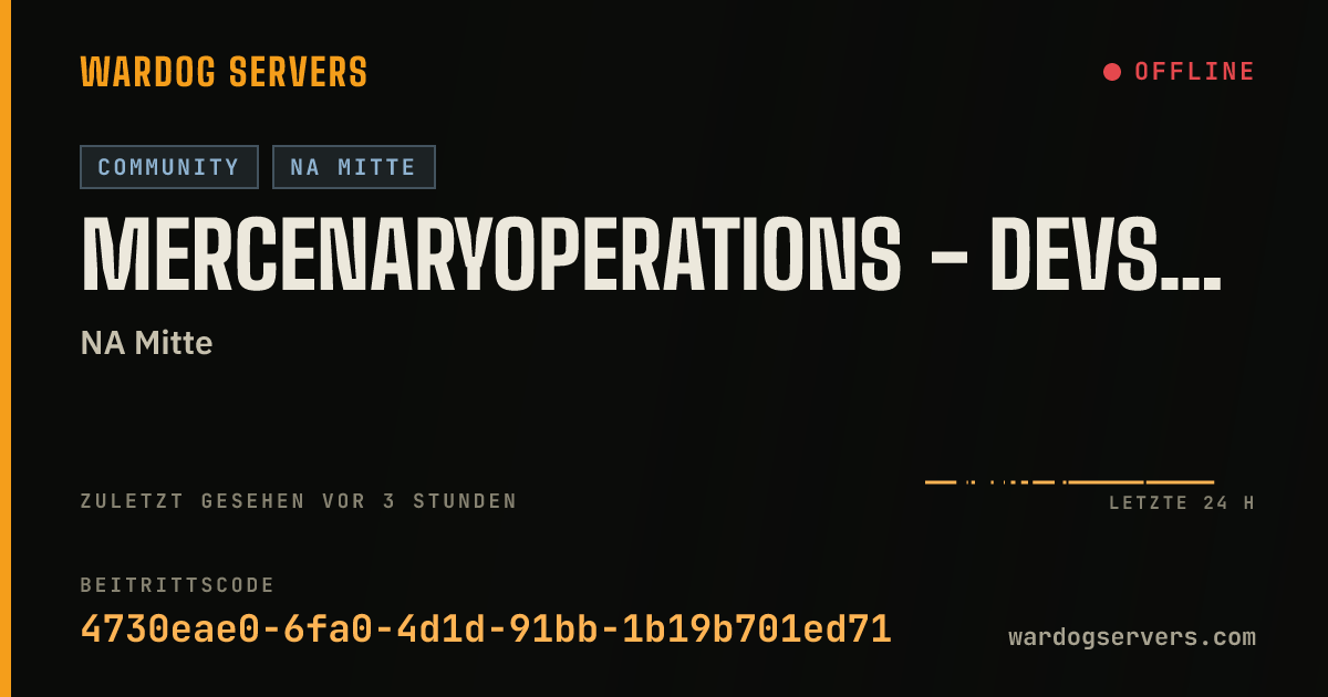 Live-Statusbanner für MercenaryOperations - DevSlop