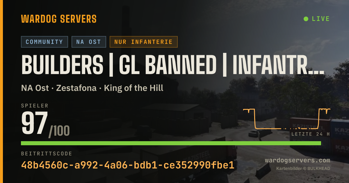 Live-Statusbanner für Builders | GL Banned | Infantry Mode #2