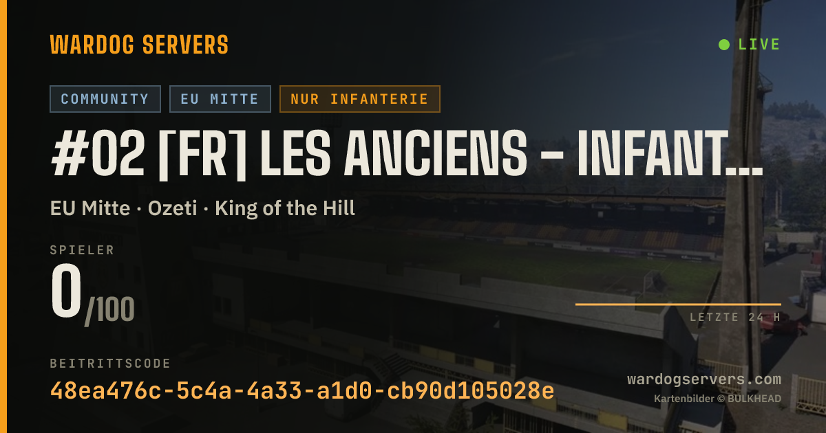 Live-Statusbanner für #02 [FR] Les anciens - Infantry Only - Stats | beta.fpsnews.net
