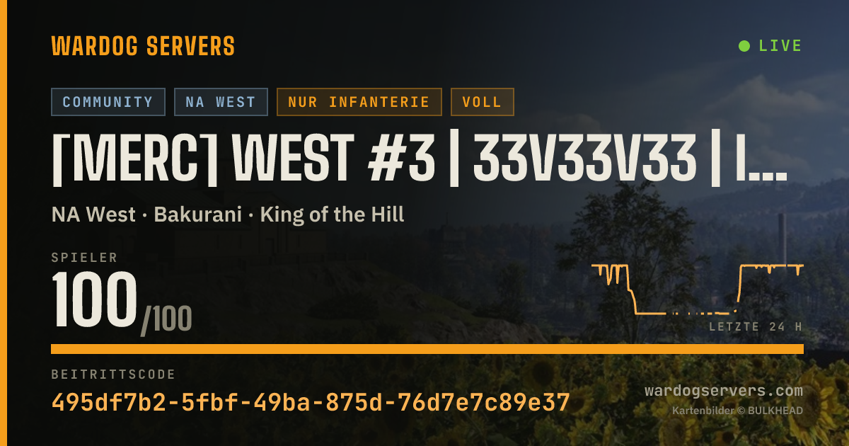 Live-Statusbanner für [Merc] West #3 | 33v33v33 | InfOnly | Discord.gg/m3rc