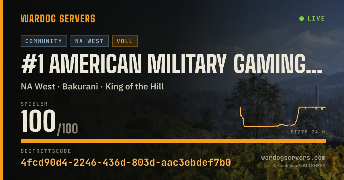 Live-Statusbanner für #1 American Military Gaming Org RegimentGG3| discord.gg/regiment