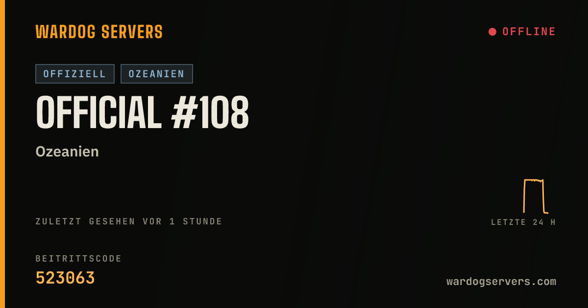 Live-Statusbanner für Official #108