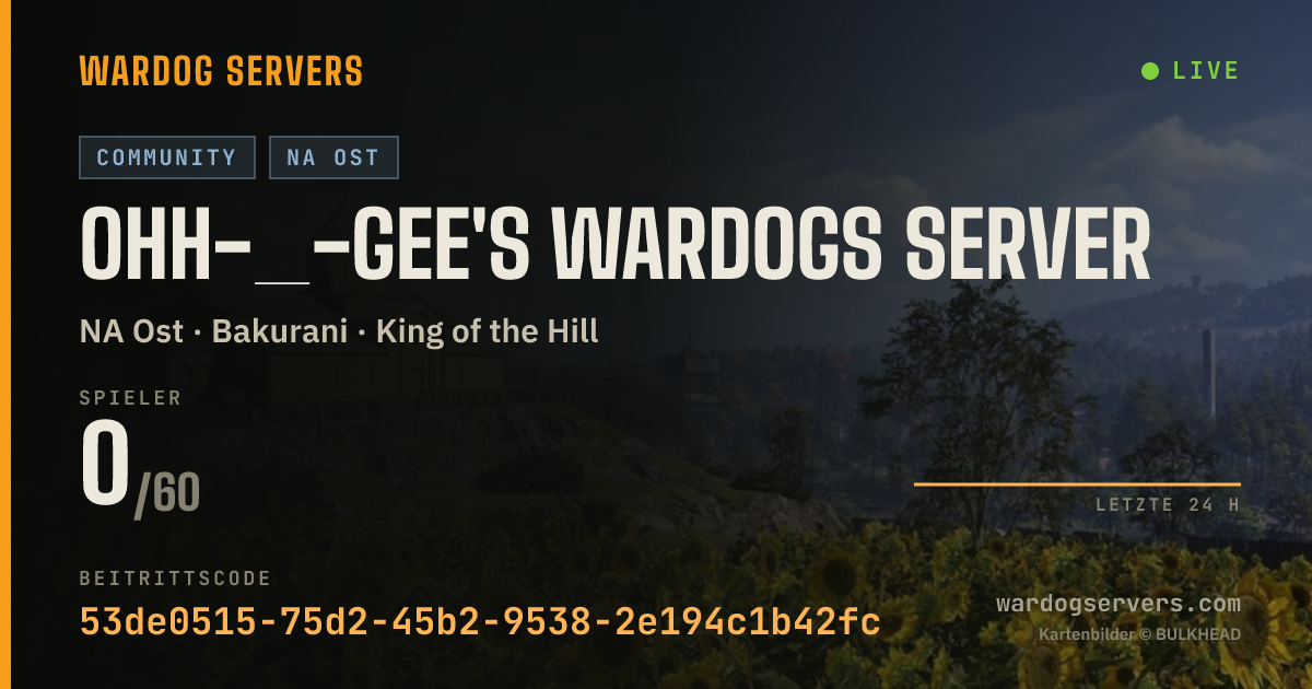 Live-Statusbanner für Ohh-_-Gee's WARDOGS Server