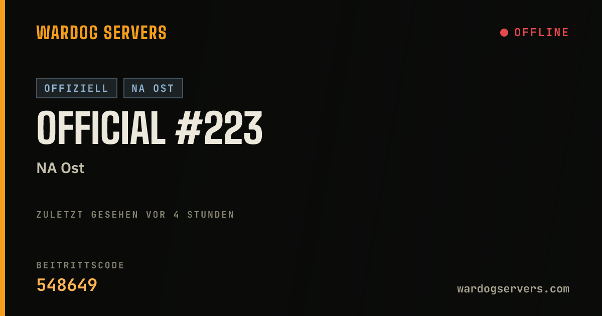 Live-Statusbanner für Official #223