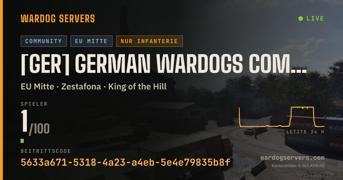 Live-Statusbanner für [GER] German Wardogs Community | Infanterie | 2 | discord.gg/gwd