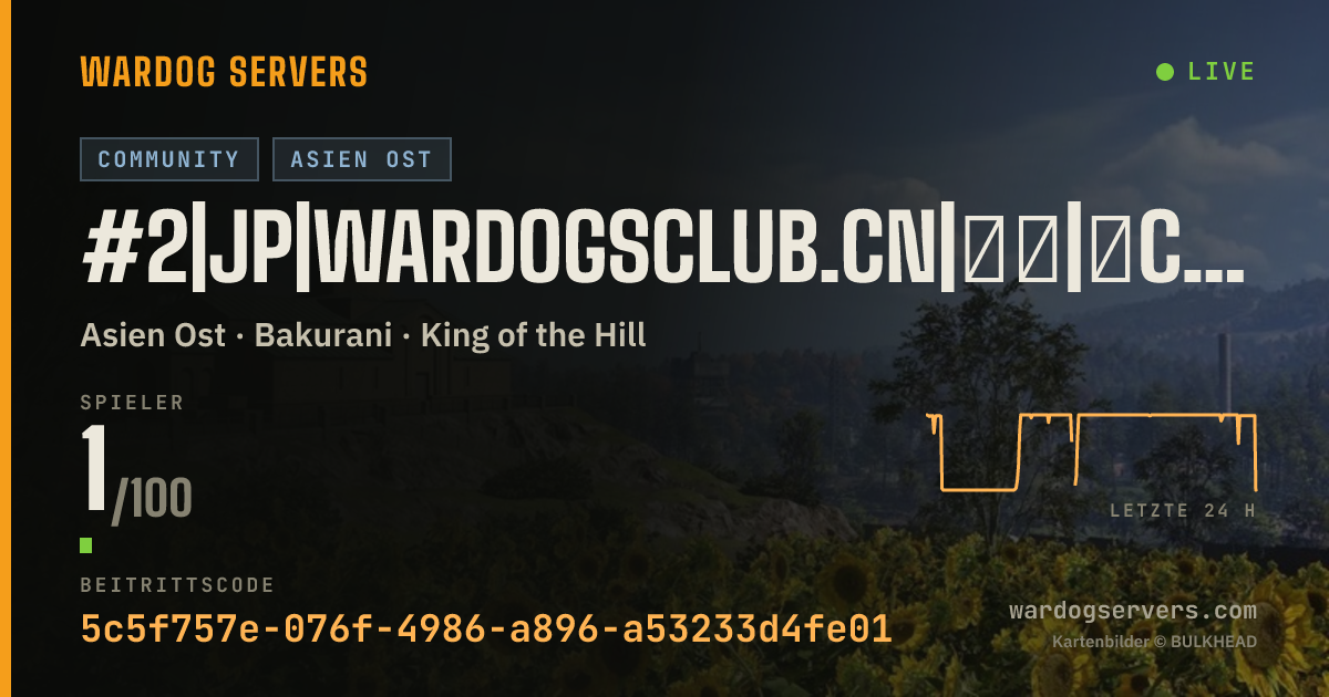 Live-Statusbanner für #2|JP|WardogsClub.CN|标准|【Club社区】|Oopz:008116|QQ群1102650986