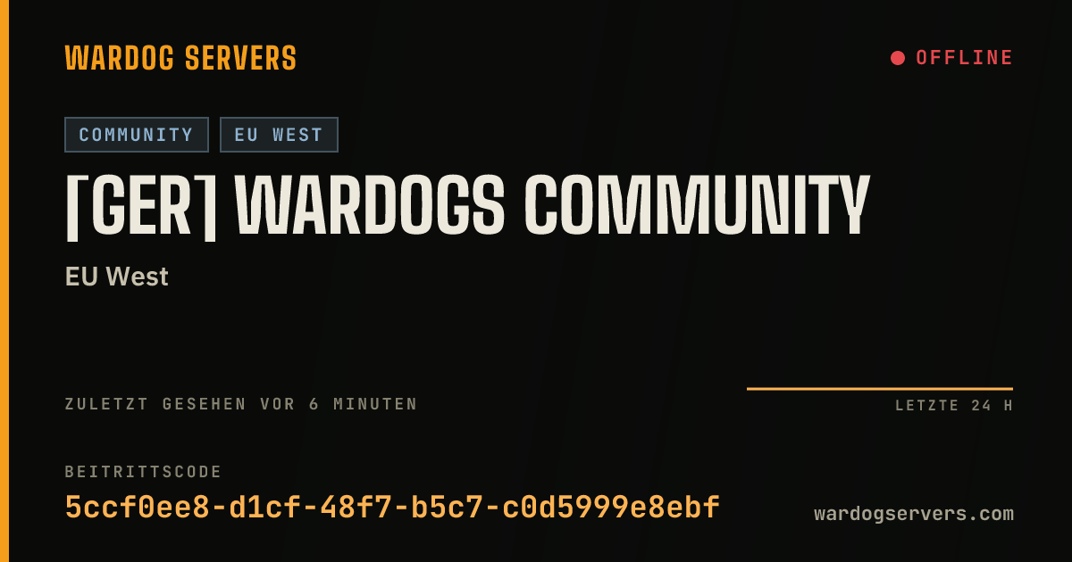 Live-Statusbanner für [GER] Wardogs Community