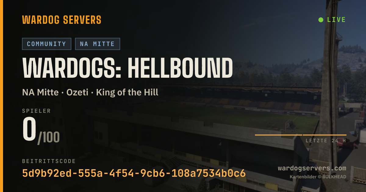 Live-Statusbanner für WARDOGS: HELLBOUND