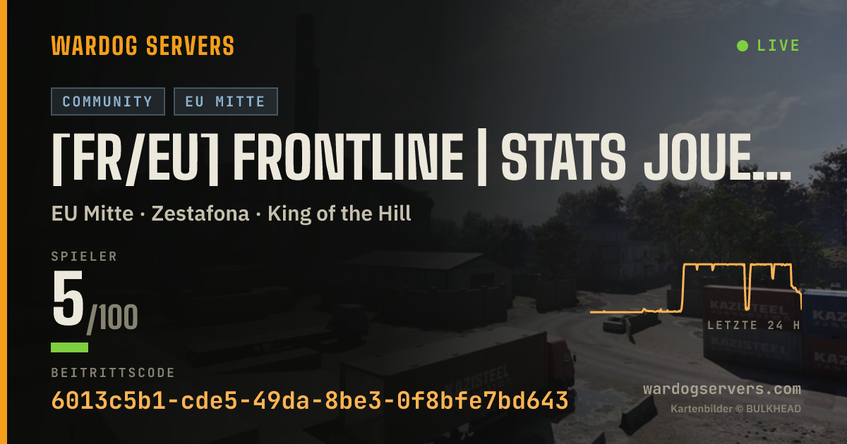 Live-Statusbanner für [FR/EU] FRONTLINE | STATS JOUEURS | XP +5% | MONEY +5%