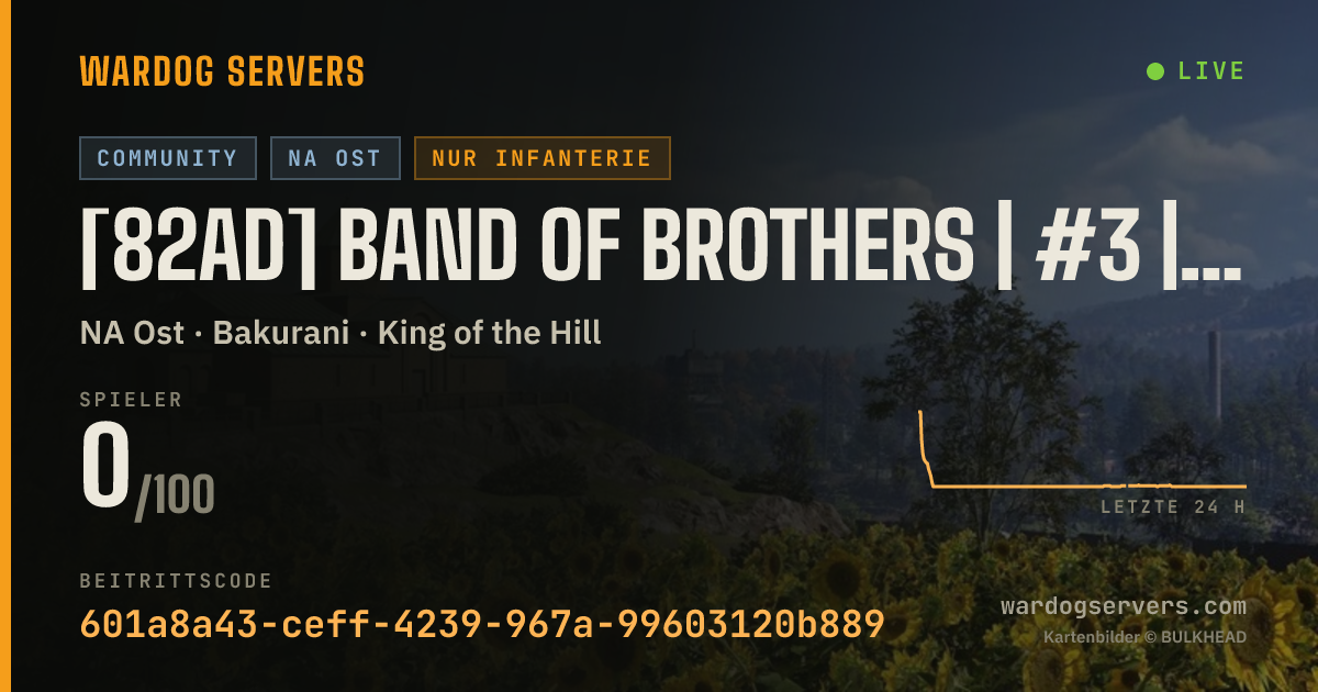 Live-Statusbanner für [82AD] Band Of Brothers | #3 | [GL BANNED] discord.gg/82nd
