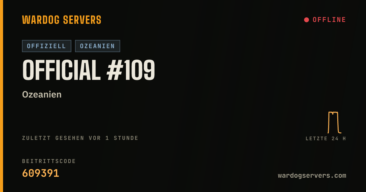 Live-Statusbanner für Official #109