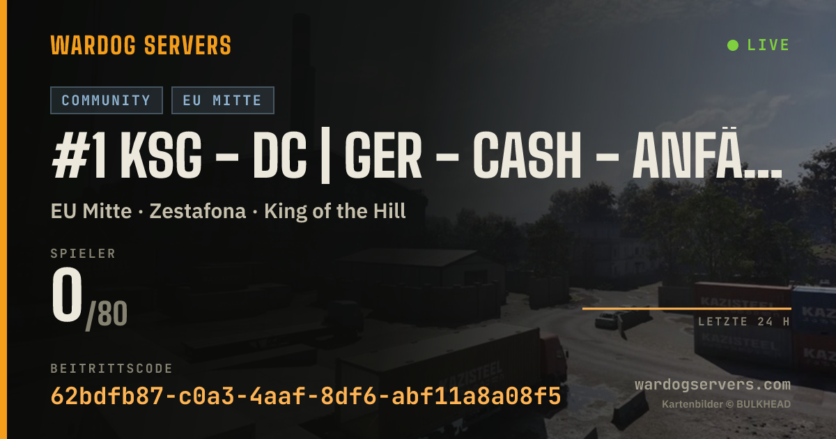 Live-Statusbanner für #1 KSG - DC | GER - Cash - anfänger freundlich noob lovely