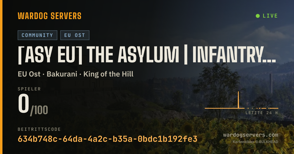 Live-Statusbanner für [ASY EU] The Asylum | Infantry Only Mode!