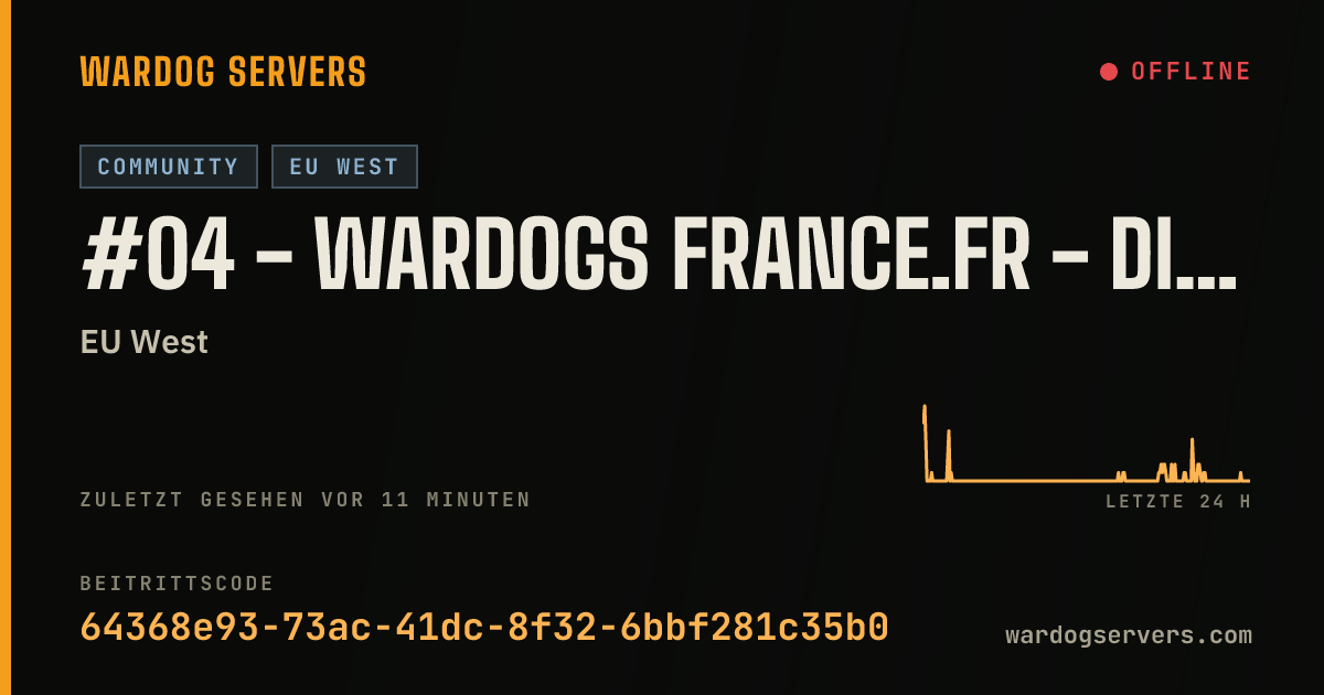 Live-Statusbanner für #04 - WARDOGS FRANCE.FR - discord.gg/wardogsfr
