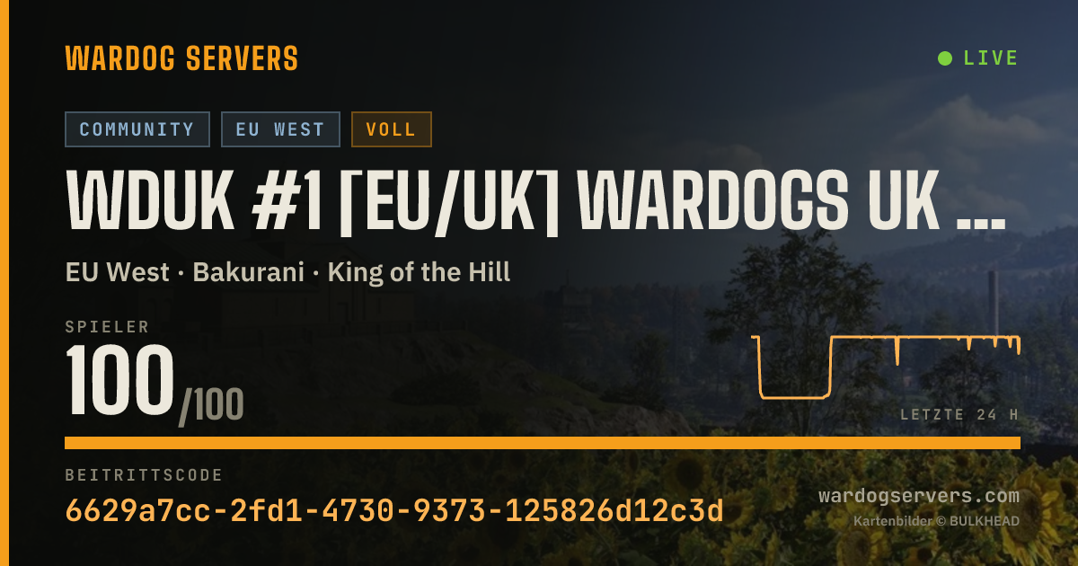 Live-Statusbanner für WDUK #1 [EU/UK] WARDOGS UK - discord.gg/wardogsuk