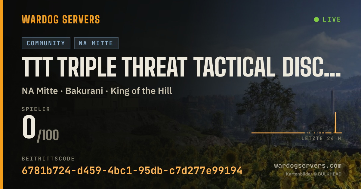 Live-Statusbanner für TTT Triple Threat Tactical discord.gg/triplethreat