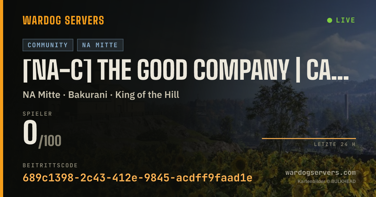 Live-Statusbanner für [NA-C] The Good Company | Casual Teamwork