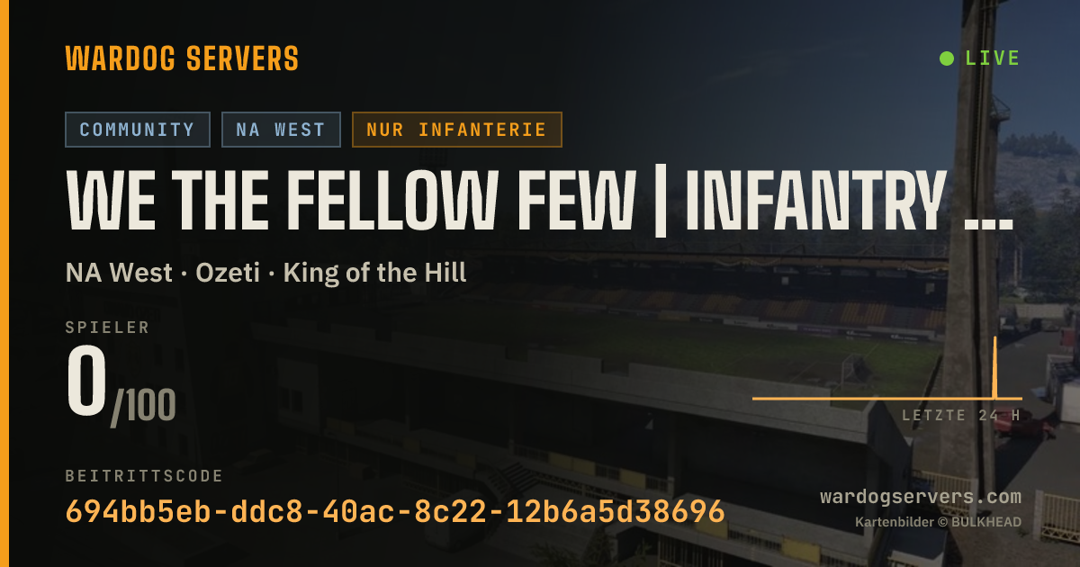 Live-Statusbanner für We the Fellow Few | Infantry Only