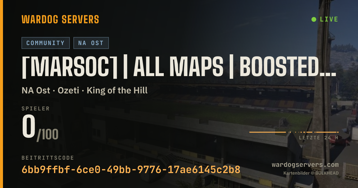 Live-Statusbanner für [MARSOC] | All Maps | Boosted XP & Cash