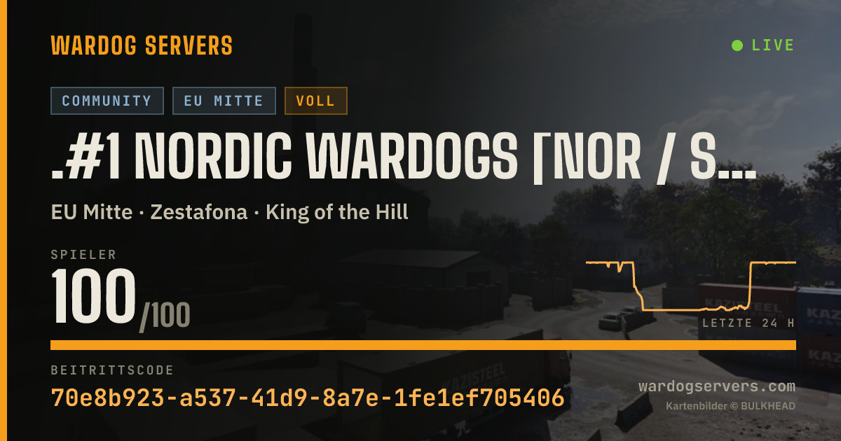 Live-Statusbanner für .#1 Nordic WARDOGS [NOR / SWE / DK] / nordicwardog.com