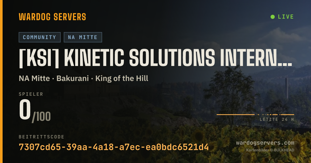 Live-Statusbanner für [KSI] Kinetic Solutions International - 20 Player Gamestart