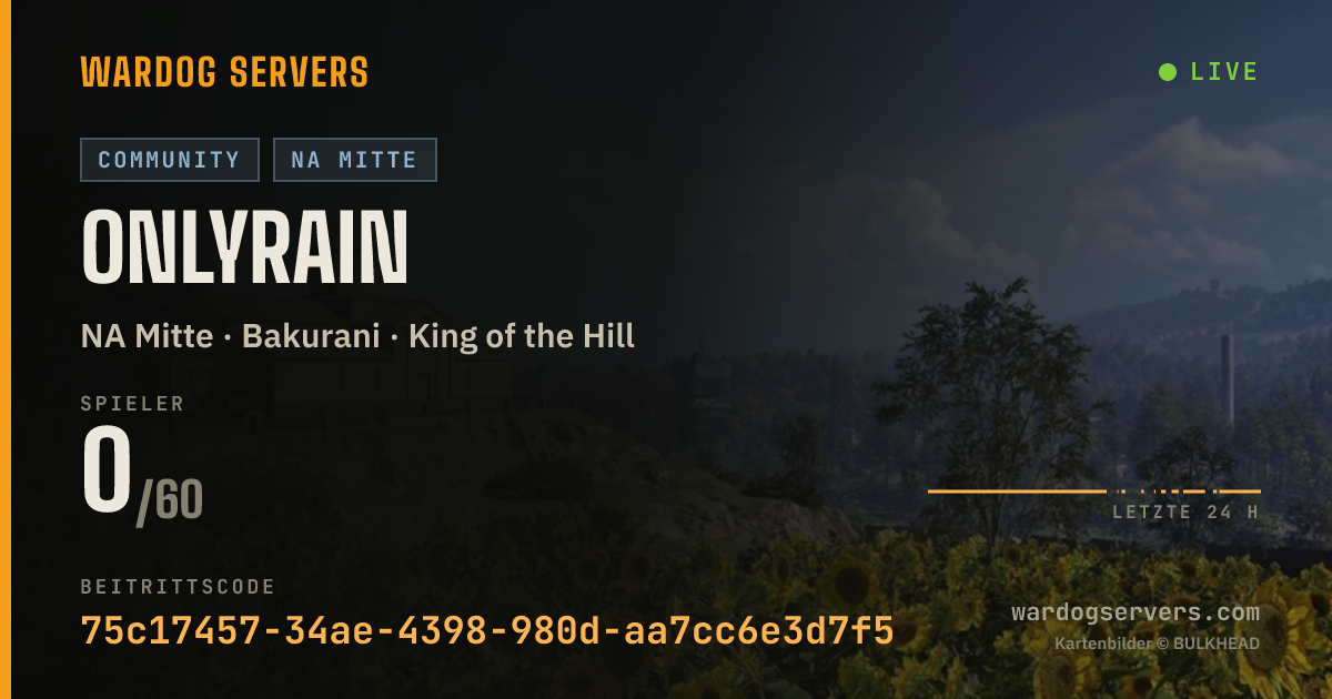 Live-Statusbanner für OnlyRain