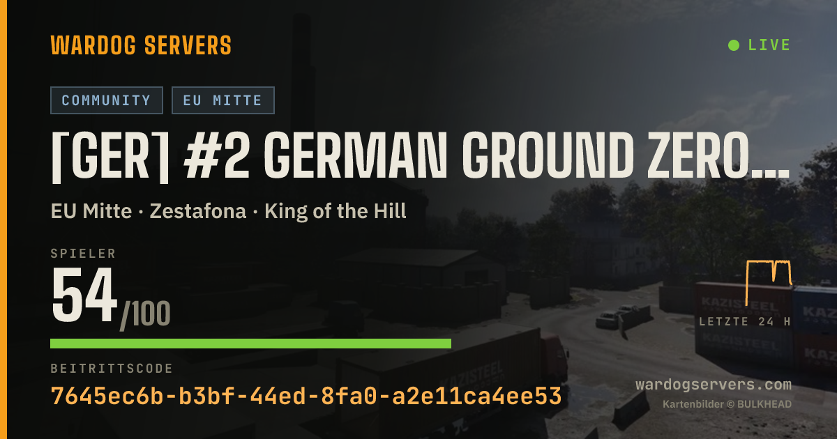 Live-Statusbanner für [GER] #2 German Ground Zero | 20p Start