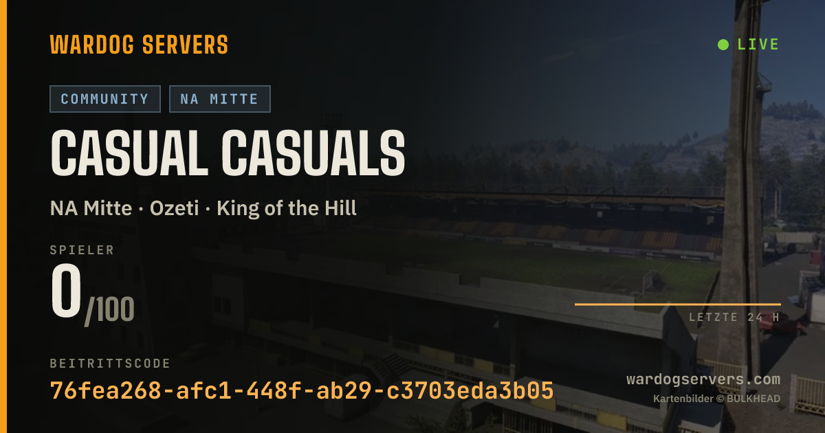 Live-Statusbanner für Casual Casuals