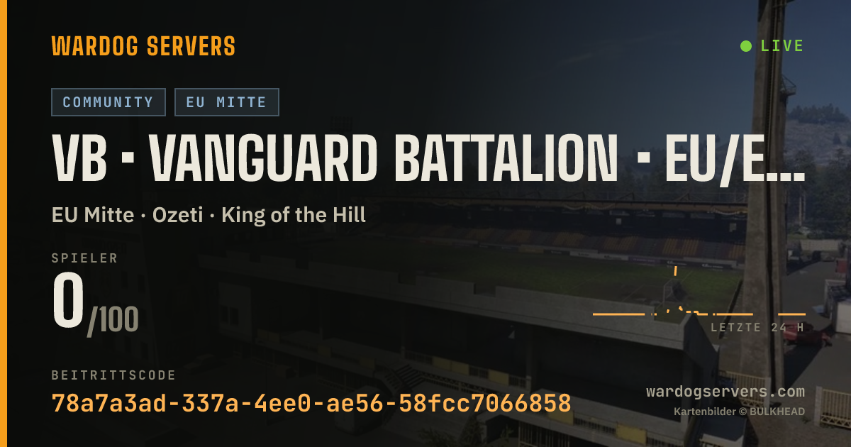 Live-Statusbanner für VB • VANGUARD BATTALION • EU/ENG • ACTIVE ADMINS