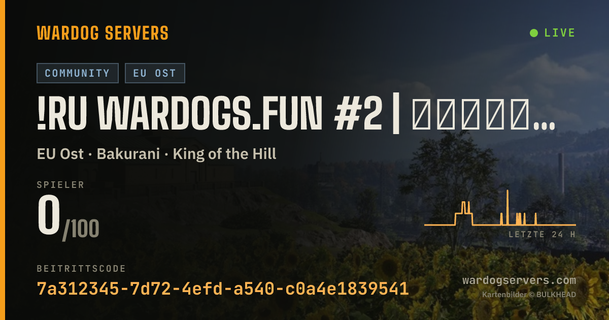 Live-Statusbanner für !RU wardogs.fun #2 | Ротация | Статистика