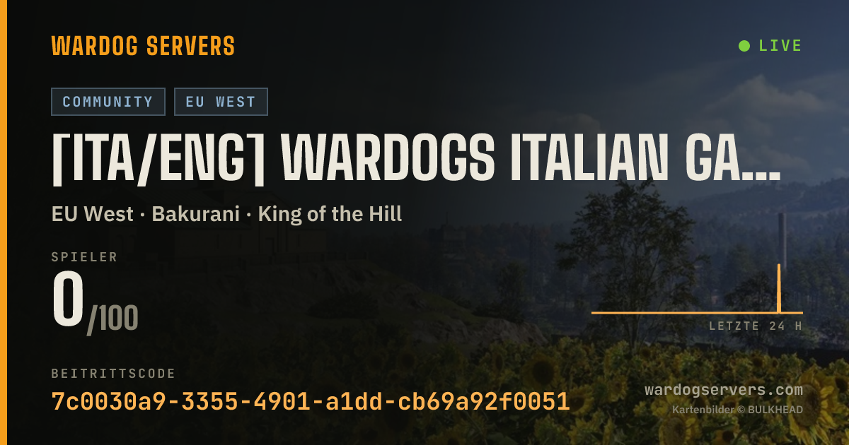 Live-Statusbanner für [ITA/ENG] WARDOGS ITALIAN GAMER | +5% CASH | dsc.gg/wigitalia