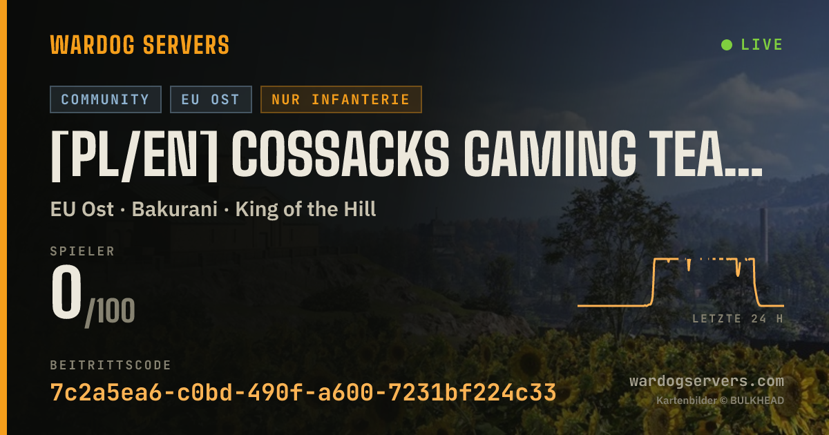 Live-Statusbanner für [PL/EN] Cossacks Gaming Team Infantry Only