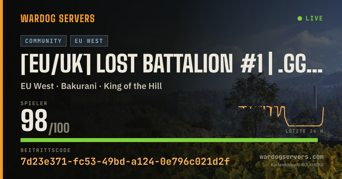 Live-Statusbanner für [EU/UK] Lost Battalion #1 | .gg/lostbattalion