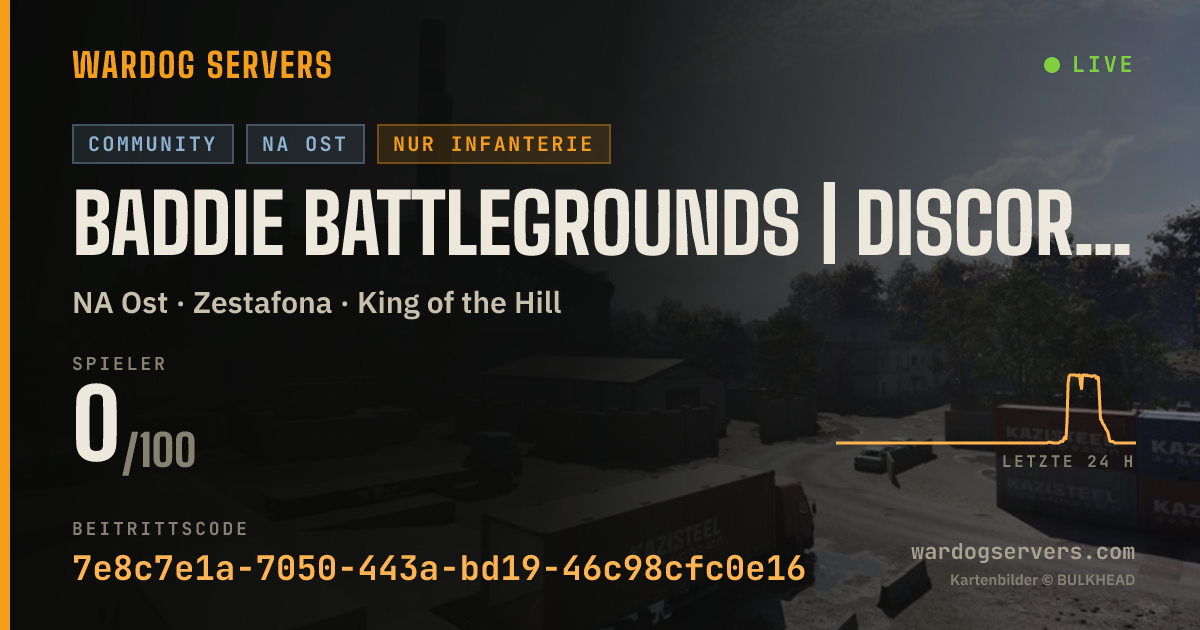 Live-Statusbanner für Baddie Battlegrounds | discord.gg/badintentions