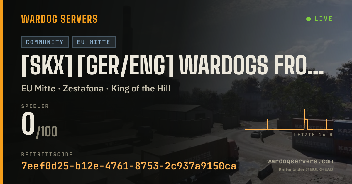 Live-Statusbanner für [SKX] [GER/ENG] Wardogs Frontline by Skarvox Community | Stats |