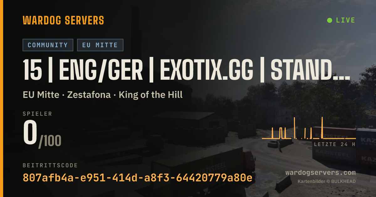 Live-Statusbanner für 15 | ENG/GER | EXOTIX.GG | STANDARD LVL50 MAX | 00-00-00