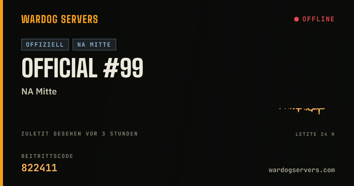 Live-Statusbanner für Official #99