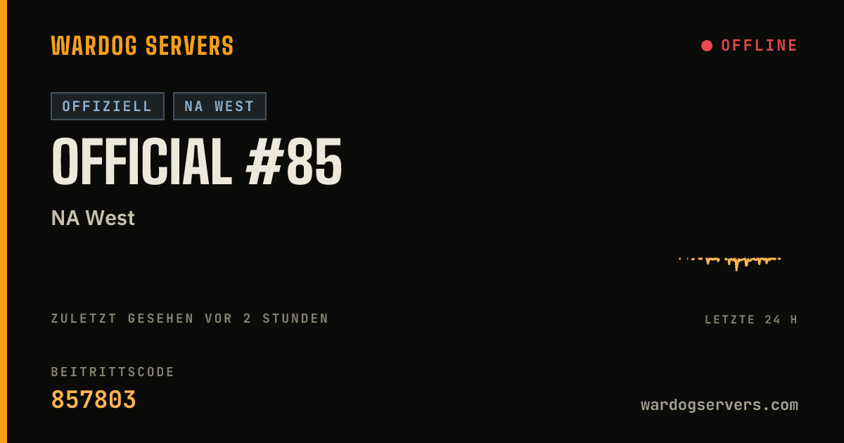 Live-Statusbanner für Official #85