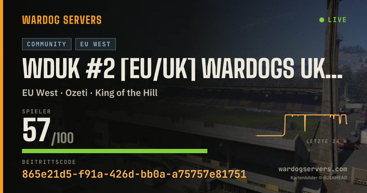 Live-Statusbanner für WDUK #2 [EU/UK] WARDOGS UK Discord.gg/wardogsuk