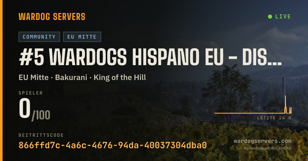 Live-Statusbanner für #5 Wardogs Hispano EU - Discord.gg/wdh