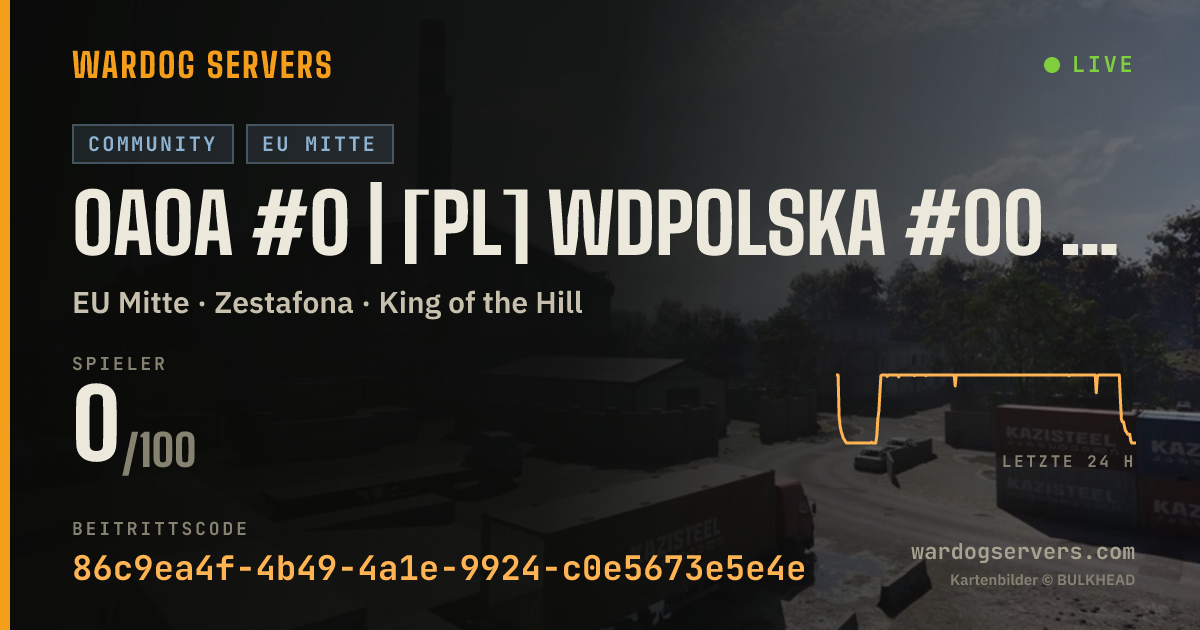 Live-Statusbanner für 0A0A #0 | [PL] WDPOLSKA #00 | discord.gg/wardogspolska