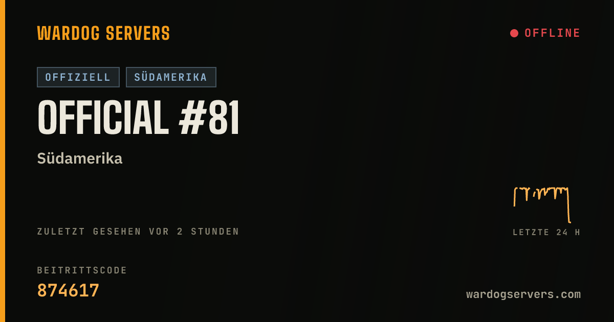 Live-Statusbanner für Official #81