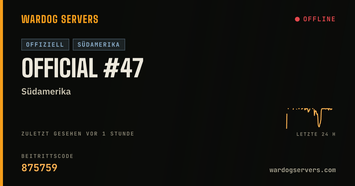 Live-Statusbanner für Official #47