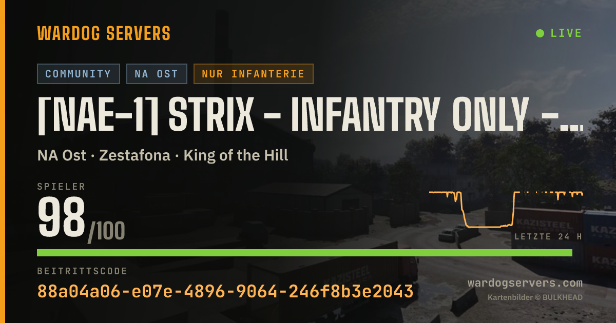 Live-Statusbanner für [NAE-1] Strix - Infantry Only - discord.gg/strixgg